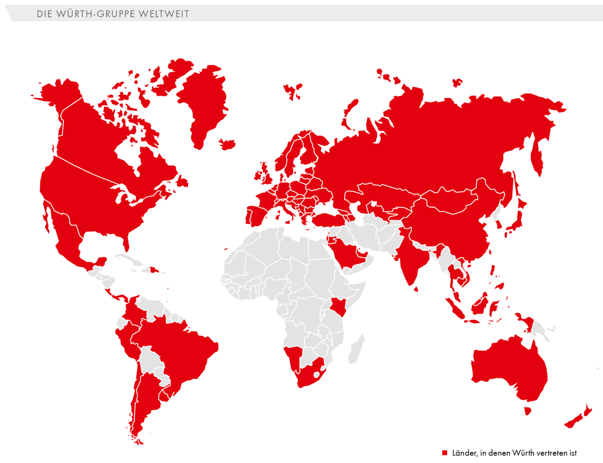 Die Würth-Gruppe weltweit